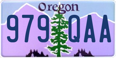 OR license plate 979QAA