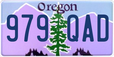 OR license plate 979QAD