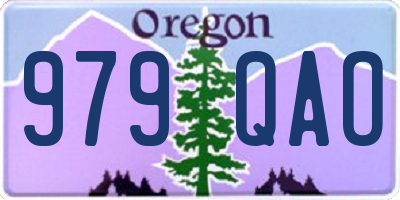 OR license plate 979QAO