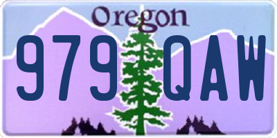 OR license plate 979QAW