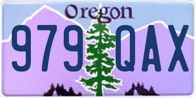 OR license plate 979QAX