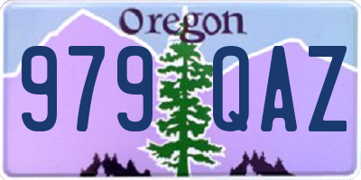 OR license plate 979QAZ