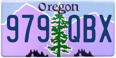 OR license plate 979QBX