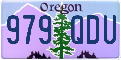 OR license plate 979QDU