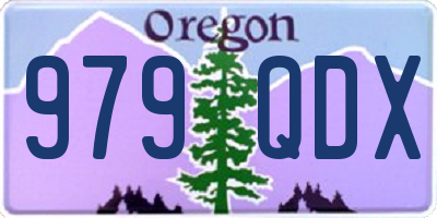 OR license plate 979QDX