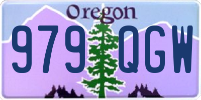 OR license plate 979QGW