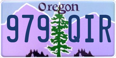 OR license plate 979QIR