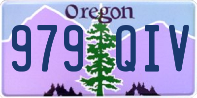 OR license plate 979QIV