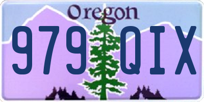 OR license plate 979QIX