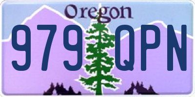 OR license plate 979QPN