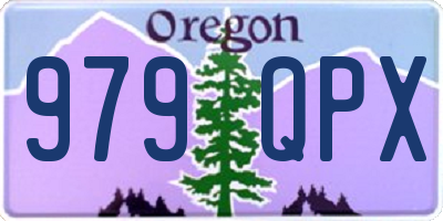 OR license plate 979QPX