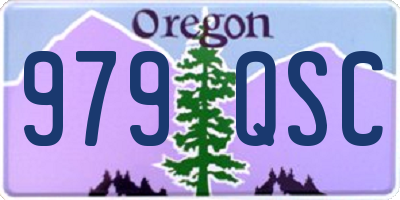 OR license plate 979QSC