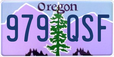 OR license plate 979QSF