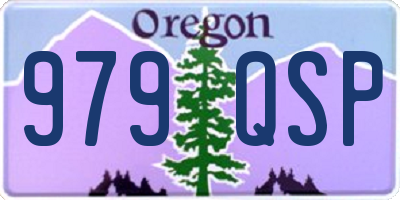 OR license plate 979QSP
