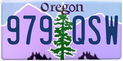 OR license plate 979QSW
