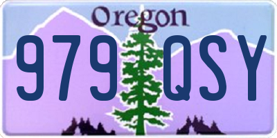 OR license plate 979QSY