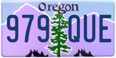 OR license plate 979QUE