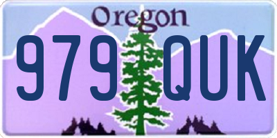 OR license plate 979QUK