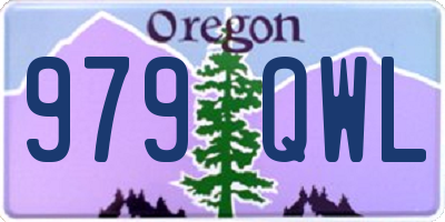 OR license plate 979QWL