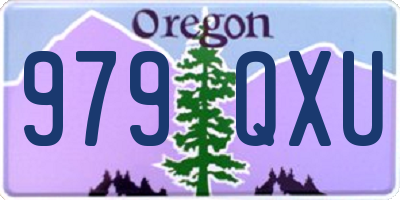 OR license plate 979QXU