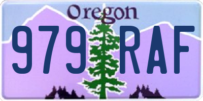 OR license plate 979RAF