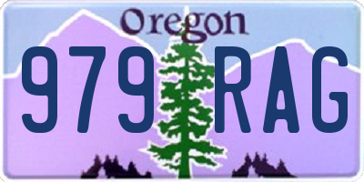 OR license plate 979RAG