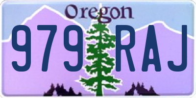 OR license plate 979RAJ