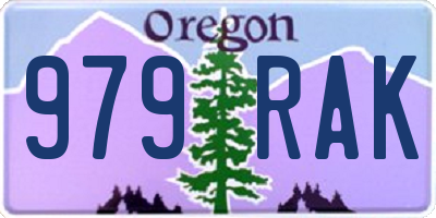 OR license plate 979RAK