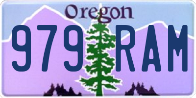 OR license plate 979RAM
