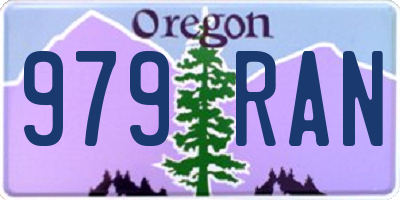 OR license plate 979RAN
