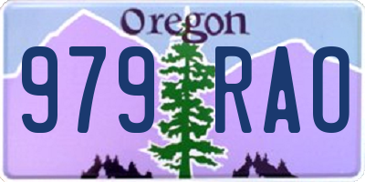 OR license plate 979RAO