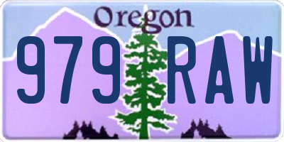 OR license plate 979RAW
