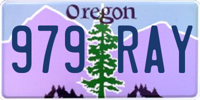 OR license plate 979RAY