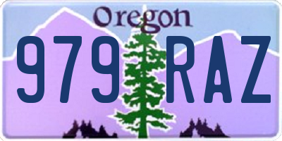 OR license plate 979RAZ