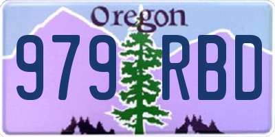 OR license plate 979RBD