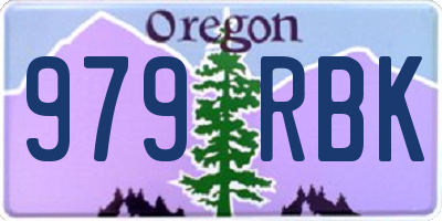 OR license plate 979RBK