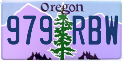OR license plate 979RBW