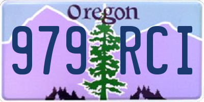 OR license plate 979RCI