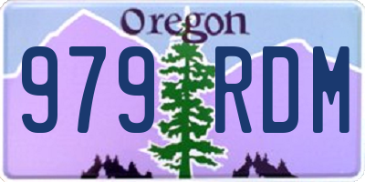 OR license plate 979RDM
