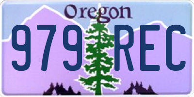 OR license plate 979REC