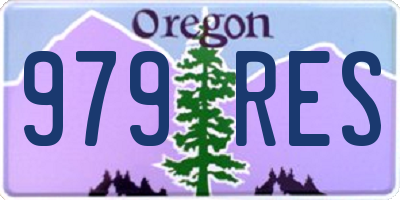 OR license plate 979RES