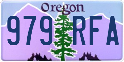 OR license plate 979RFA