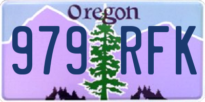 OR license plate 979RFK