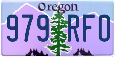 OR license plate 979RFO