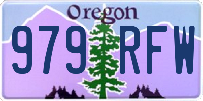 OR license plate 979RFW