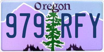 OR license plate 979RFY