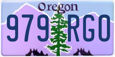 OR license plate 979RGO