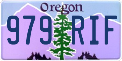 OR license plate 979RIF