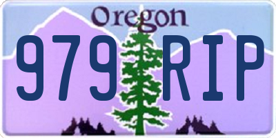 OR license plate 979RIP