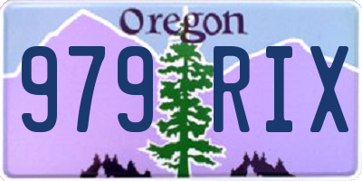OR license plate 979RIX